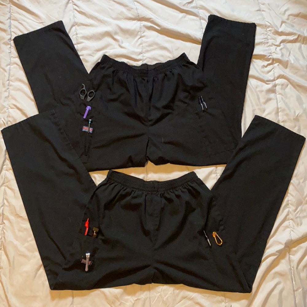 🩺2 Black Cherokee Workwear Scrub Pants🩺